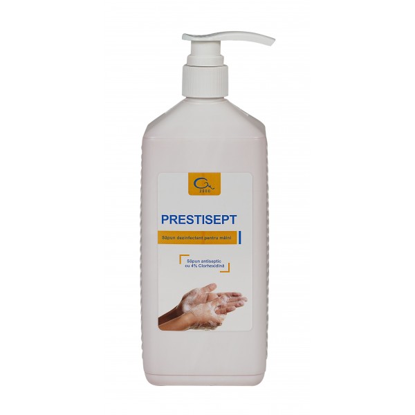 Prestisept Sapun lichid dezinfectant cu clorhexidina 4% pentru maini la 500 ml Prestisept Sapun lichid dezinfectant cu clorhexidina 4% pentru maini la 500 ml